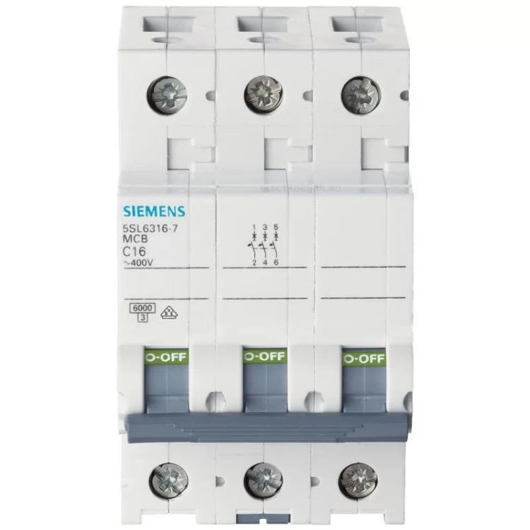 Автоматичний вимикач Siemens 5SL6325-7 380В 3Р з 25A відгуки - зображення 5