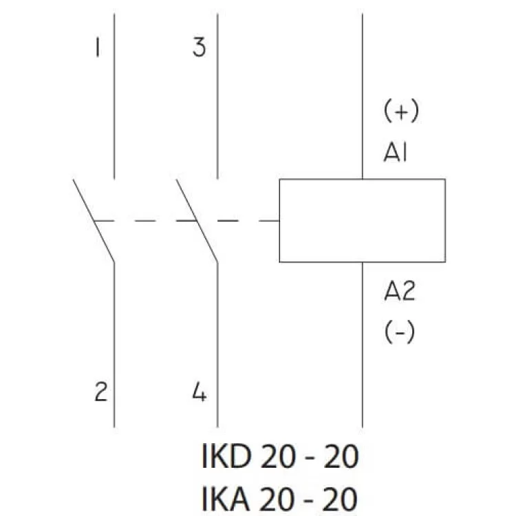 Модульний контактор SEZ IKD 20-20-(IKD20-20) ціна 583грн - фотографія 2