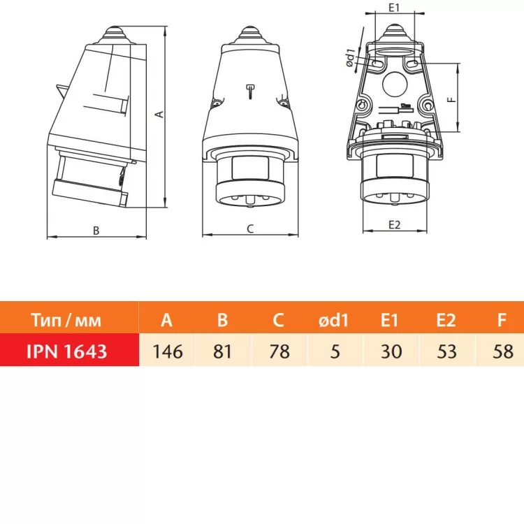 Настінна силова вилка Sez IPN1643 інструкція - картинка 6
