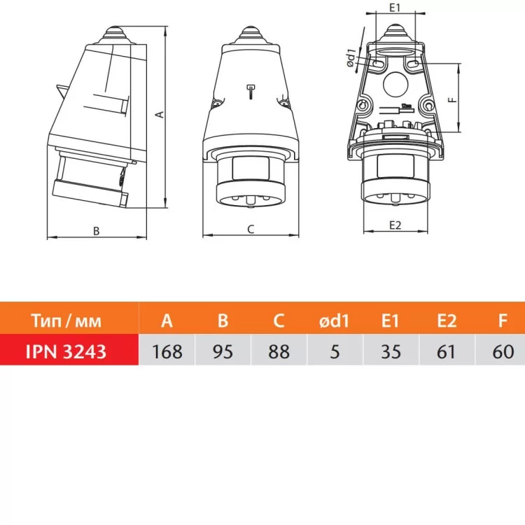 Настінна силова вилка Sez IPN3243 відгуки - зображення 5