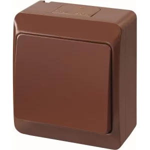 Одноклавишный выключатель Elektro Plast 0331-6 Hermes IP44 коричневый