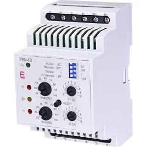 Реле контролю споживаного струму ETI 002471842 PRI-42 AC/DC 24V (3 діапазони) (2x16A AC1)