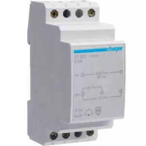 Модульный трансформатор Hager ST303 для звонка 230В/8-12В 8ВА