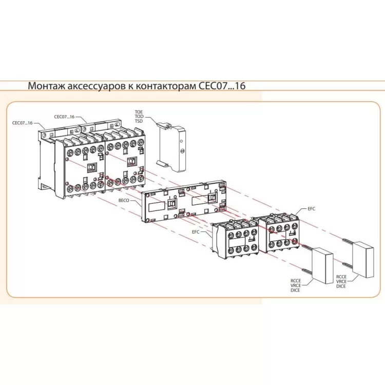 продаємо Мініатюрний контактор ETI 004641088 CEC 16.10-48V-50/60Hz (16A; 7.5kW; AC3) в Україні - фото 4