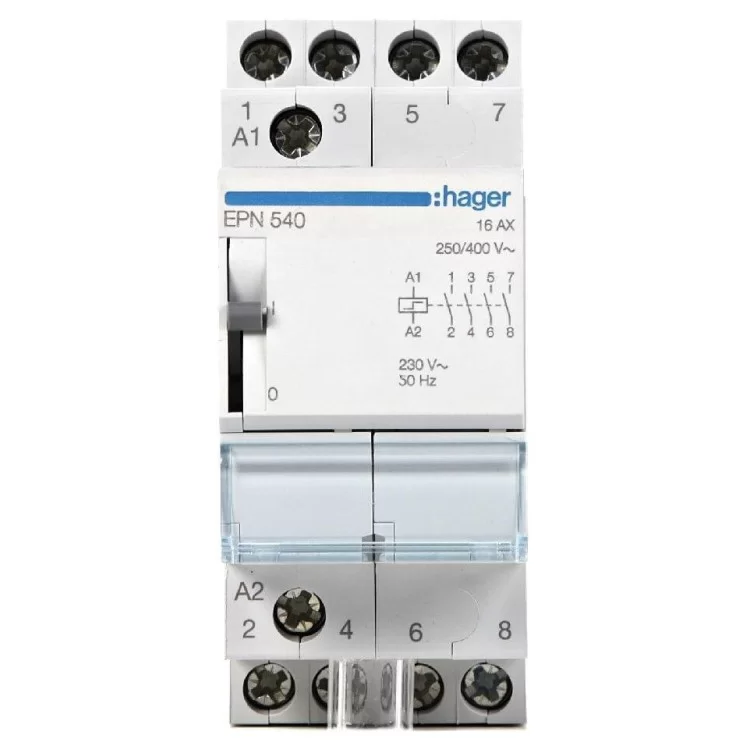 Імпульсне реле Hager EPN540 230В/16А 4НО ціна 1 189грн - фотографія 2