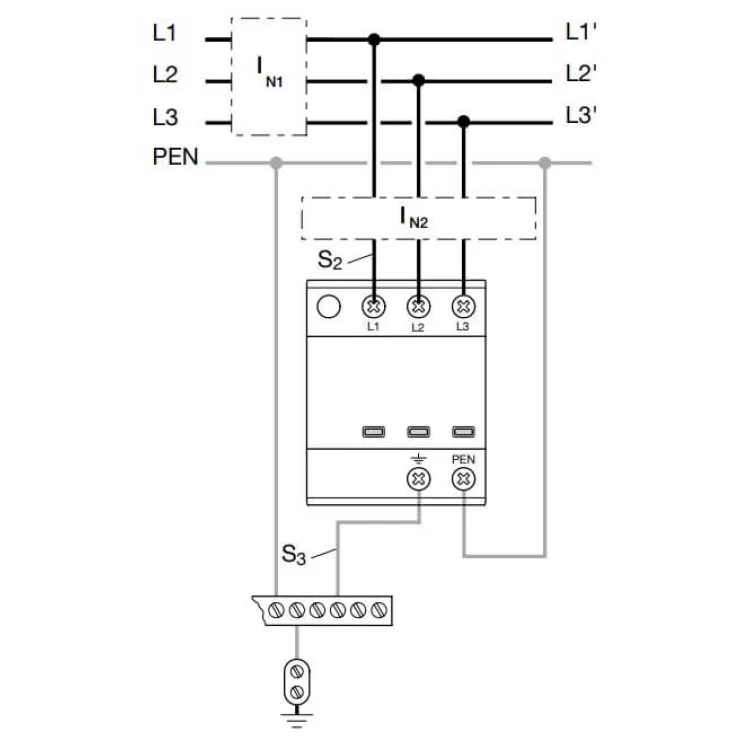 Моноблочний розрядник Hager SPA400 TN-C 3P 37,5кА/1,5кВ Клас 1 з індикацією відгуки - зображення 5