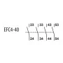 Блок-контакт ETI 004641543 EFC4-40 (4NO)