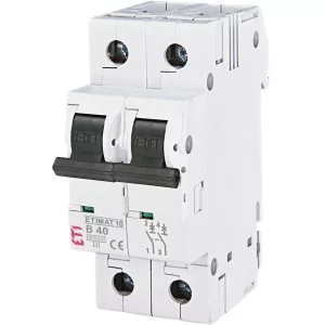 Автоматичний вимикач ETI 002123720 ETIMAT 10 2p B 40А (10 kA)