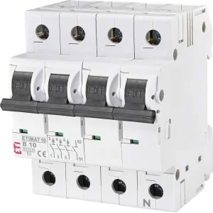 Автоматичний вимикач ETI 002126714 ETIMAT 10 3p+N В 10А (10 kA)