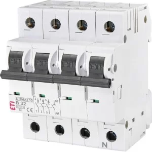 Автоматичний вимикач ETI 002126719 ETIMAT 10 3p+N B 32A (10kA)