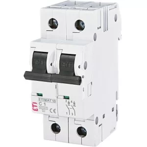 Автоматичний вимикач ETI 002133704 ETIMAT 10 2p з 1А (10 kA)