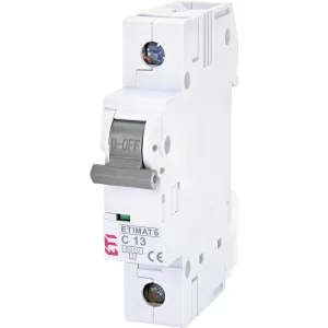Автоматический выключатель ETI 002141515 ETIMAT 6 1p C 13А (6 kA)