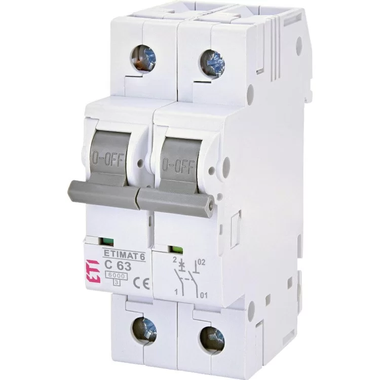 Автоматичний вимикач ETI 002142522 ETIMAT 6 1p+N з 63А (6 kA)