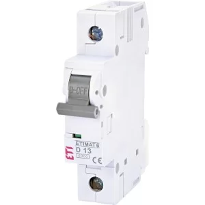 Автоматичний вимикач ETI 002161515 ETIMAT 6 1p D 13A (6kA)