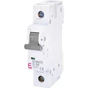 Автоматический выключатель ETI 002161521 ETIMAT 6 1p D 50A (6kA)