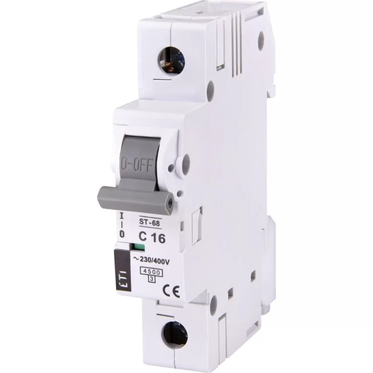 Автоматичний вимикач ETI 002181316 ST-68 1p з 16А (4.5 kA)