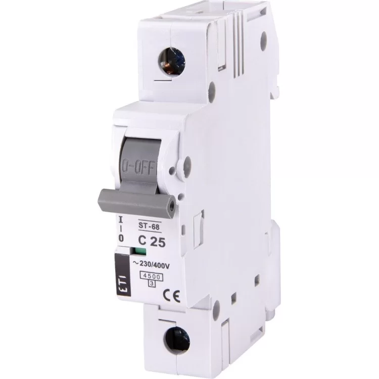 Автоматичний вимикач ETI 002181318 ST-68 1p з 25А (4.5 kA)