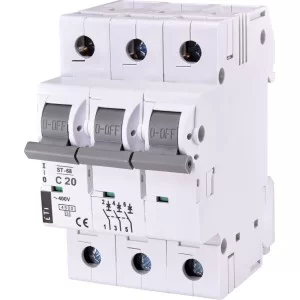 Автоматичний вимикач ETI 002185317 ST-68 3p C 20А (4.5 kA)