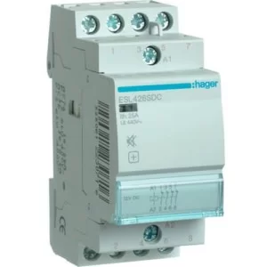 Безшумний контактор Hager ESL426SDC 25А 4НЗ 12В