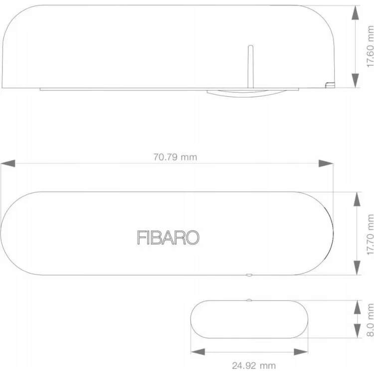 в продажу Розумний датчик відкриття Fibaro FGDW-002-7_ZW5 Door/Window Sensor 2 Z-Wave 3V ER14250 (темно-коричневий) - фото 3