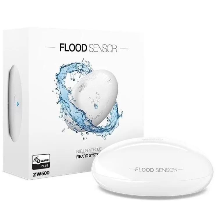 в продажу Розумний датчик протікання води Fibaro FGFS-101_ZW5 Flood Sensor Z-Wave 3V CR123A 12-24V DC (білий) - фото 3