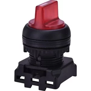 Двохпозиційний поворотний вимикач ETI 004771330 EGS2I-S-R без фіксації з підсвічуванням 0-1 45° (червоний)