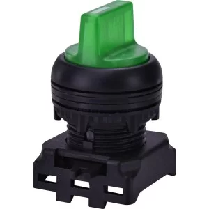 Двохпозиційний поворотний вимикач ETI 004771337 EGS2I-N90-G з фіксацією з підсвічуванням 0-1 90° (зелений)