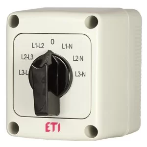 Кулачковый переключатель в корпусе ETI 004773201 CS 16 66 PN (фазного/линейного напряжения IP65 16A)