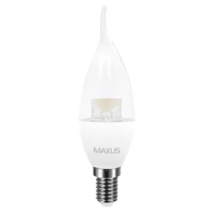 Світлодіодна лампа свічка на вітрі Maxus CL-T C37 4Вт 4100K 220В E14 (1-LED-5316)