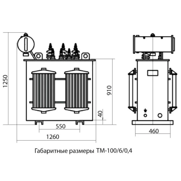 Масляний трифазний трансформатор ТМ-100/6/0,4 ціна 1грн - фотографія 2