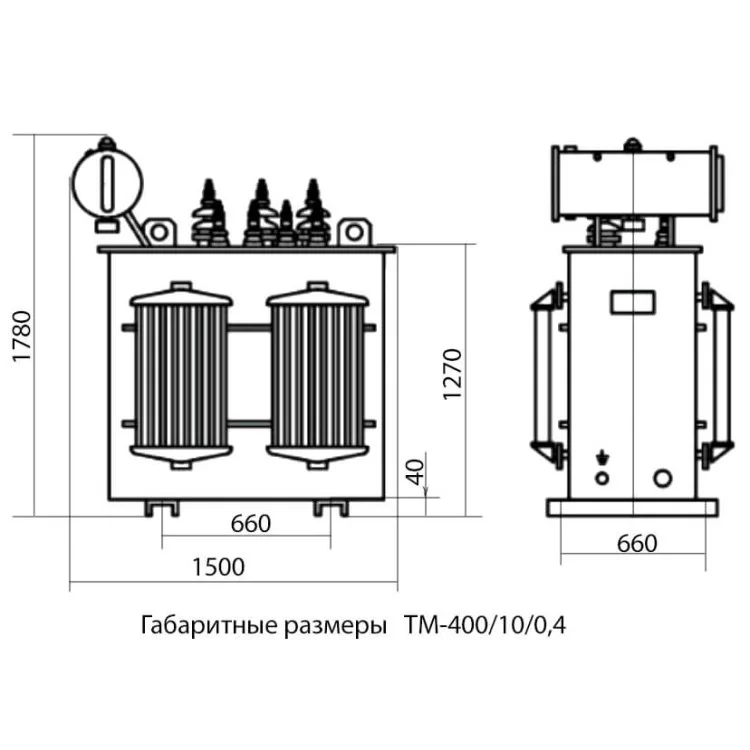 Масляный трехфазный трансформатор ТМ-400/10/0,4 цена 1грн - фотография 2