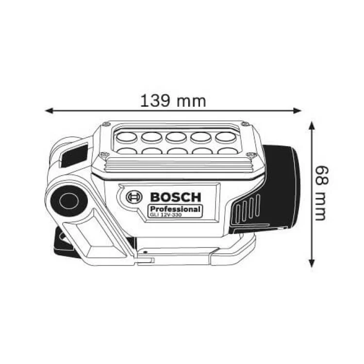 Ліхтар акумуляторний Bosch GLI 12V-330 Professional 12В ціна 3 229грн - фотографія 2