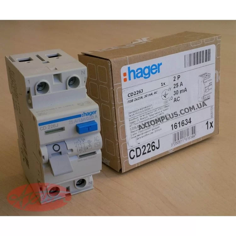 продаємо ПЗВ Hager CD226J (2х25А, 30 мА, АС) в Україні - фото 4