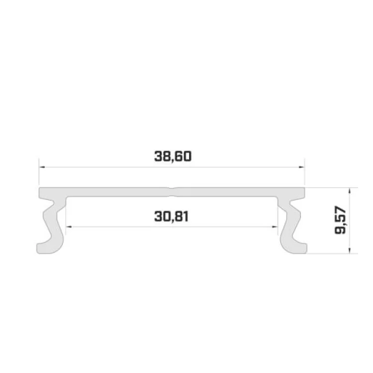 Профіль монтажний для світлодіодної стрічки Lumines MODI білий ціна 515грн - фотографія 2