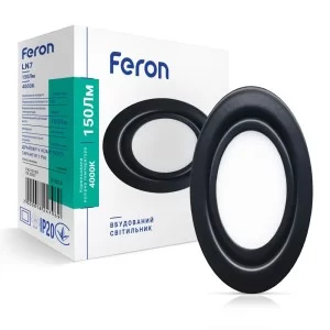 Світлодіодний світильник Feron LN7 3W чорний