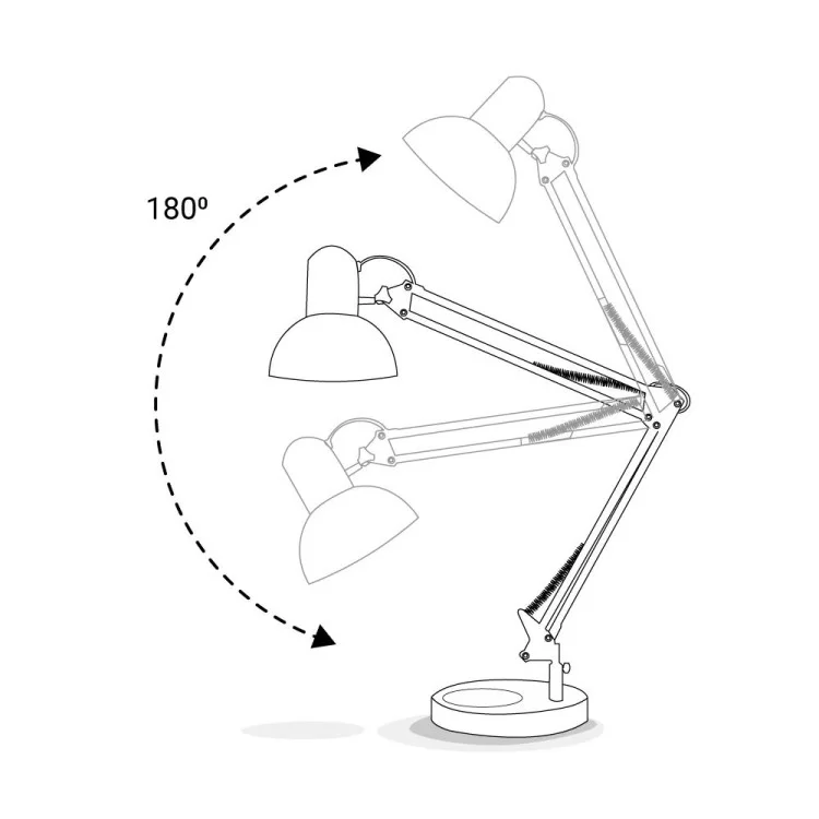 Настільний світильник Feron DE1430 на струбцині під лампу Е27 24233 характеристики - фотографія 7