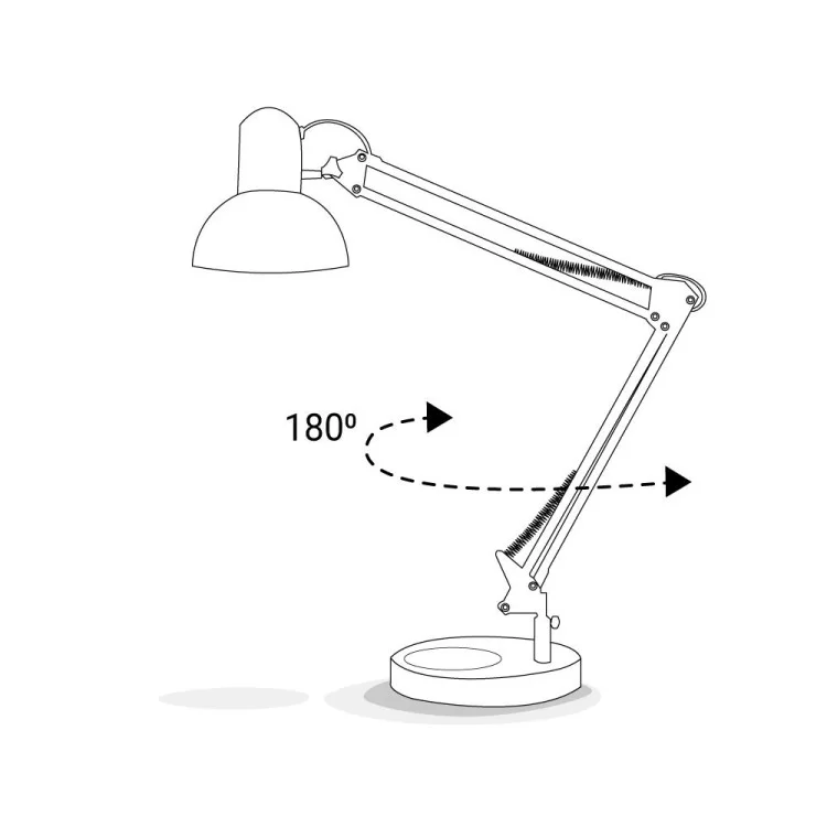 Настільний світильник Feron DE1430 на струбцині під лампу Е27 24233 - фото 9
