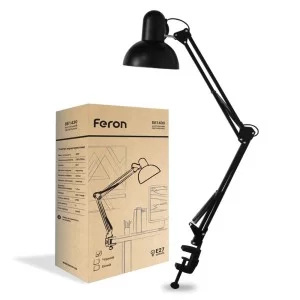 Настольный светильник Feron DE1430 на струбцине под лампу Е27 24233