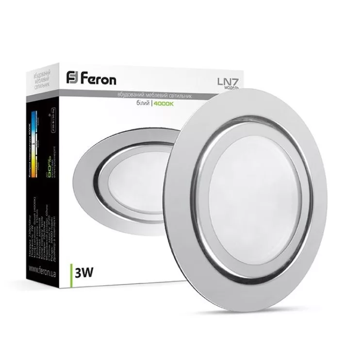 Світлодіодний світильник Feron LN7 3W хром (5846) ціна 110грн - фотографія 2