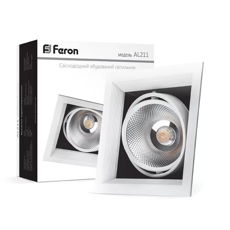 продаем Карданный светильник Feron AL211 COB 30W белая рамка в Украине - фото 4