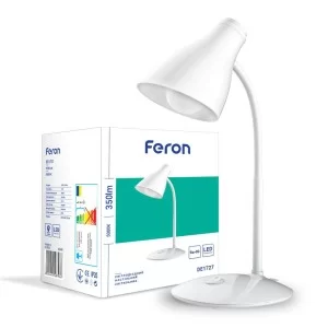 Настольный светодиодный светильник белый Feron DE1727
