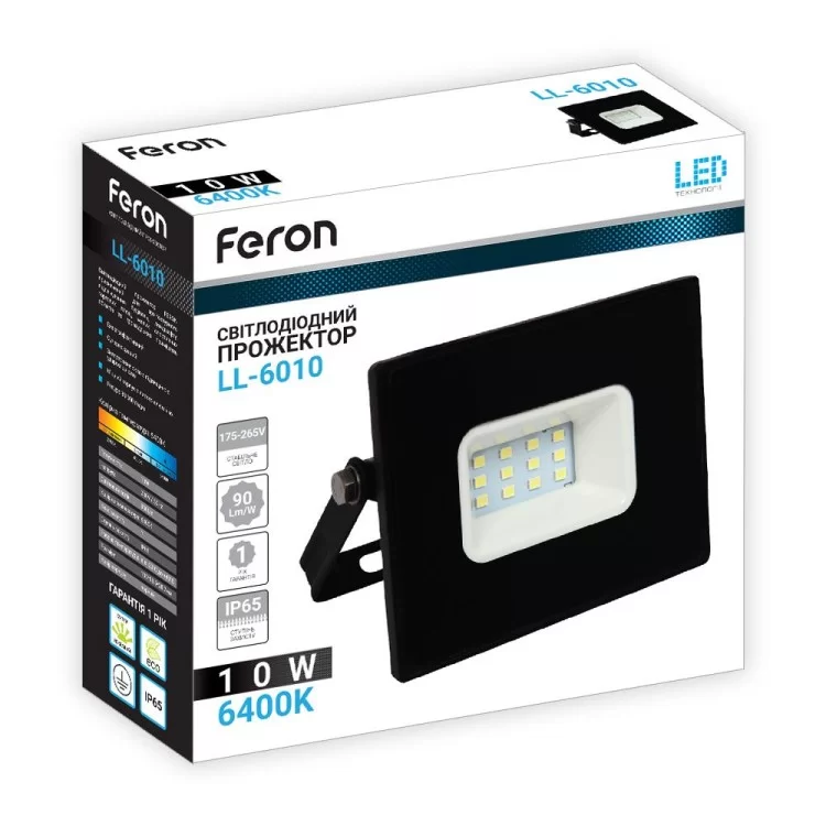 Светодиодный прожектор Feron LL-6010 10W цена 191грн - фотография 2