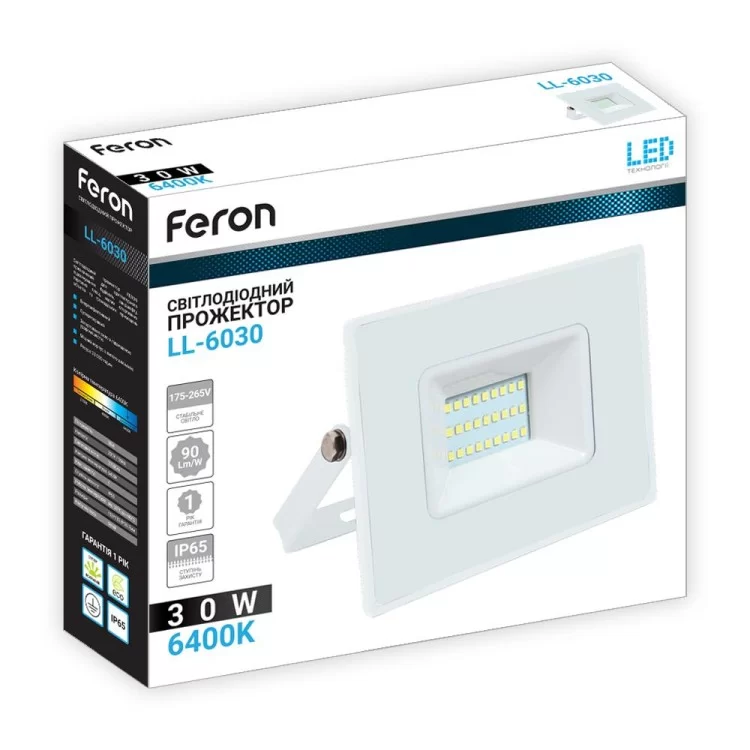Светодиодный прожектор Feron LL-6030 30W цена 1грн - фотография 2
