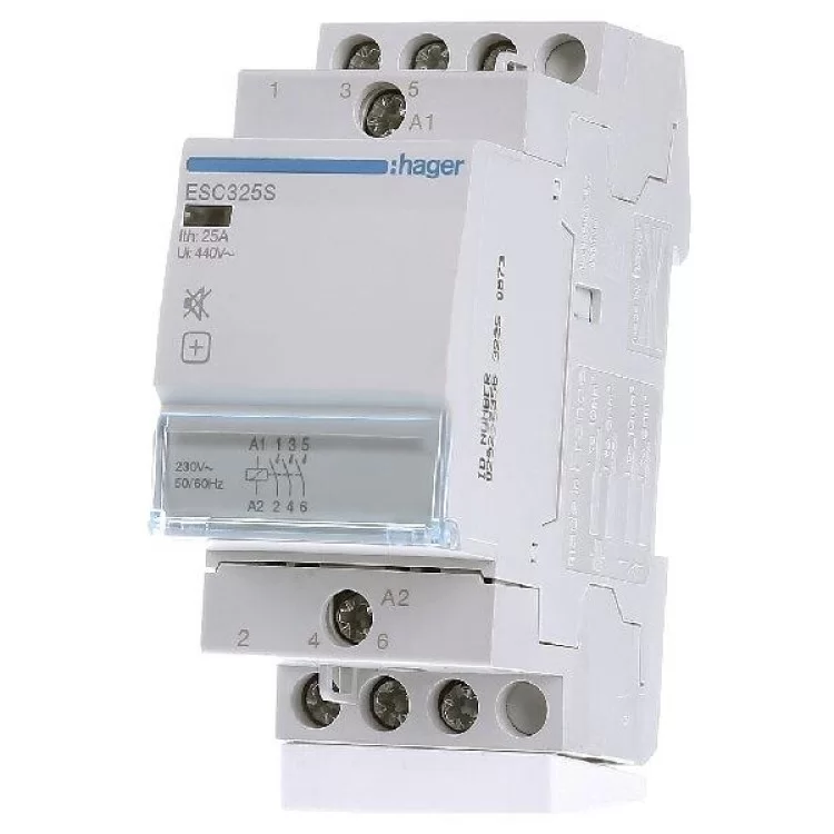 Модульний контактор ESC325S (25A, 3НО, 230В) Hager ціна 1 421грн - фотографія 2