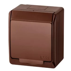 Одноклавишный выключатель Elektro-Plast Hermes 0321-06 (коричневый)