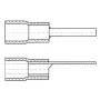 Ізольовані штирові плоскі наконечники IEK 1,5-2,5 (UNL30-L19-A19) 100шт