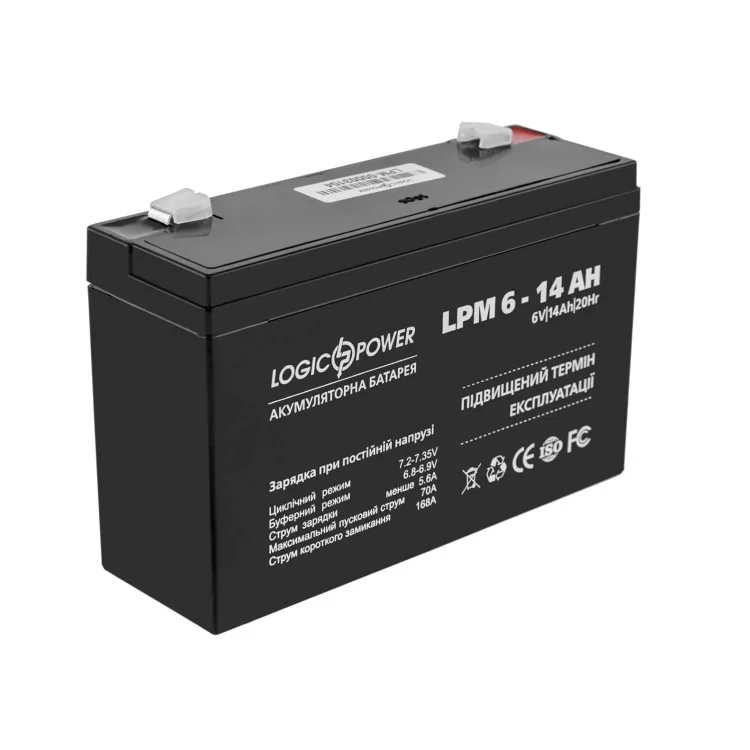 Аккумулятор LogicPower AGM LPM 6-14 AH 6В