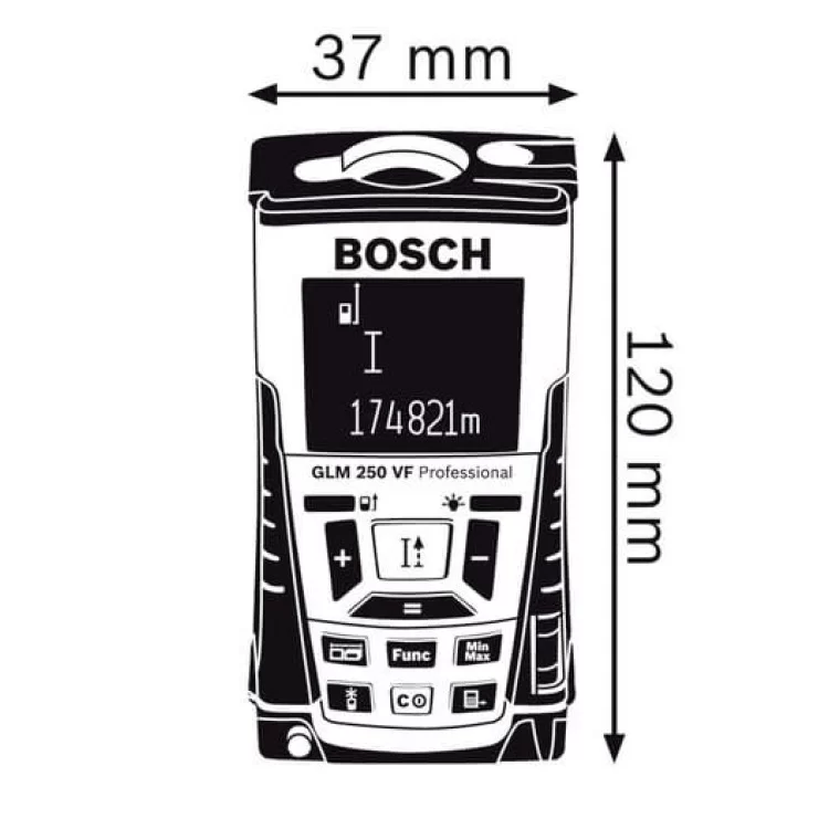 Дальномір Bosch GLM 250 VF ціна 15 404грн - фотографія 2