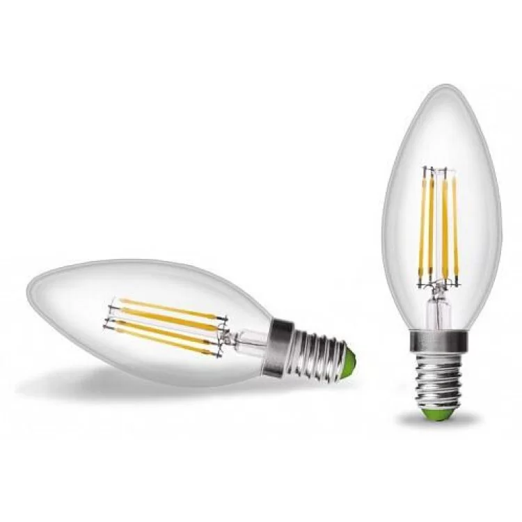 Лампочка LED Eurolamp прозрачная ArtDeco 4Вт E14 2700K цена 80грн - фотография 2