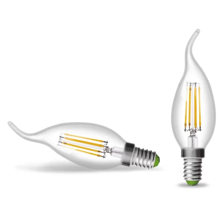 Лампочка LED Eurolamp ArtDeco 4Вт E14 4000K (свеча на ветру) цена 80грн - фотография 2